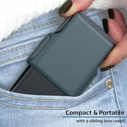 Carson MiniBrite 5x Taschenlupe mit Schutzhülle, LED und asphärischer Linse (PO-55), Schwarz