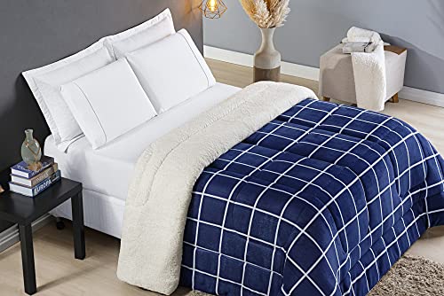 Edredom Solteiro Coberdrom Serpa e Flanel Manta 150 Austin Cor:Cinza