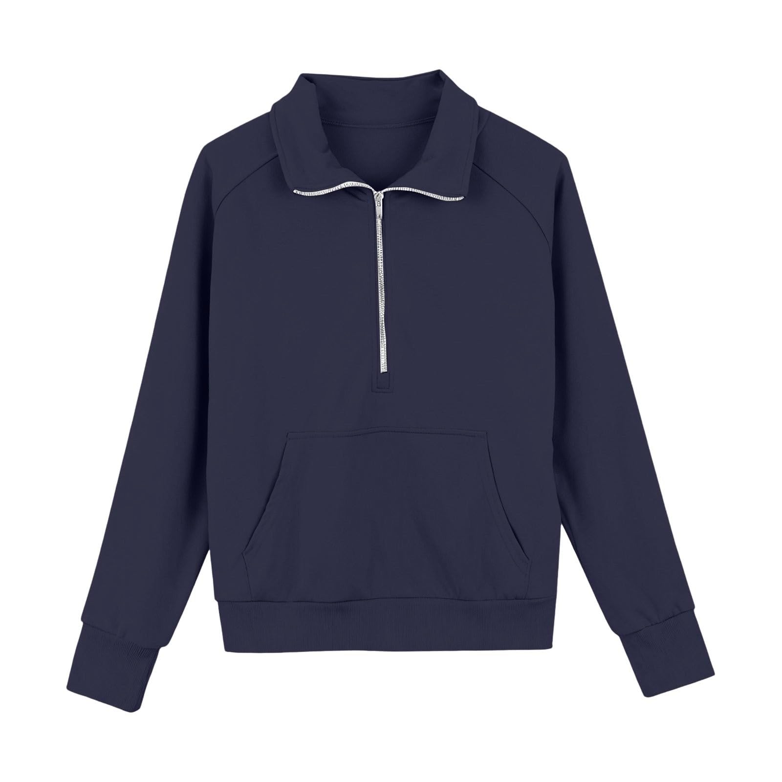 Mädchen-Trainingsanzug mit halbem Reißverschluss und Kapuzenpullover