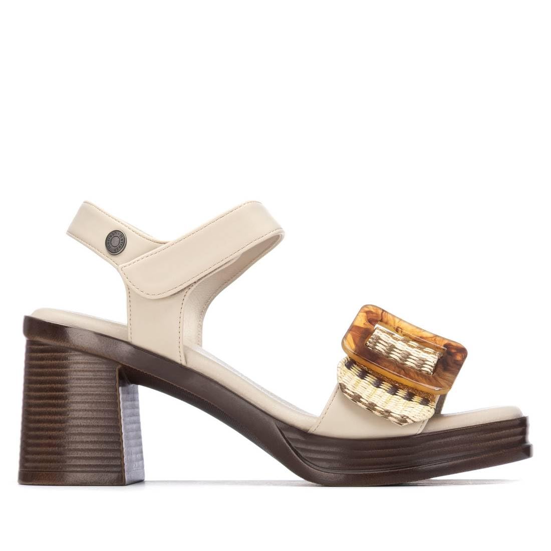 REFRESH 175027, Women's Sandal, Beige, 36 EU