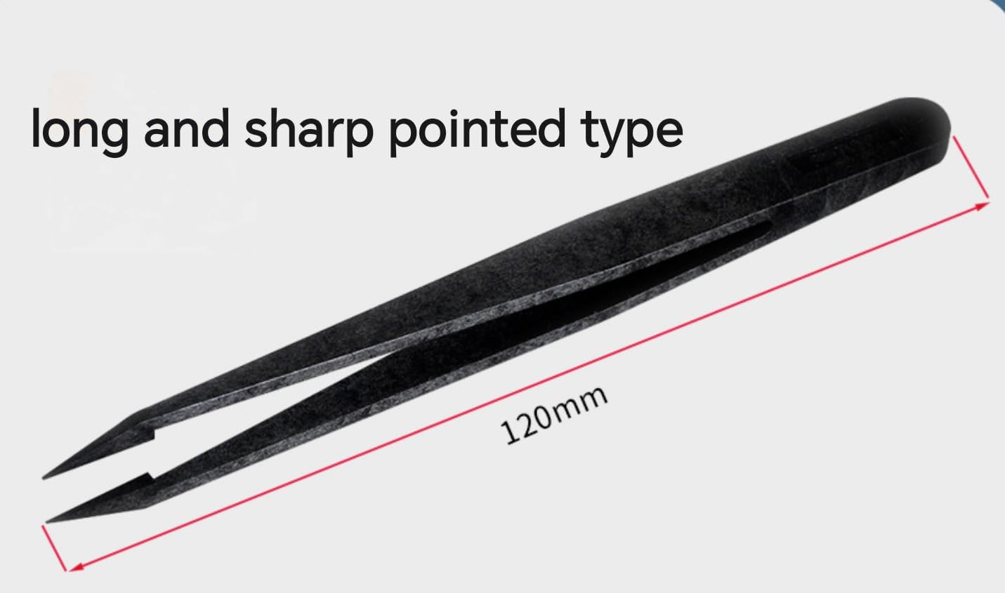 ESD Industrial Tweezer 10pcs Per Unit(long sharp pointed type)