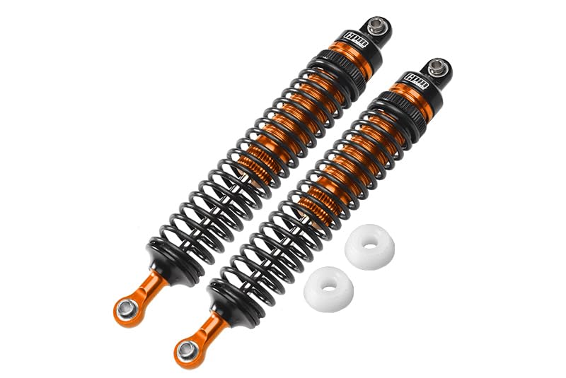 GPM Upgrades Aluminum 6061-T6 Rear Adjustable Spring Dampers for 1/10 4Wd Hammer Rey U4 Rock Racer?LOS03030? RC Car (Orange)