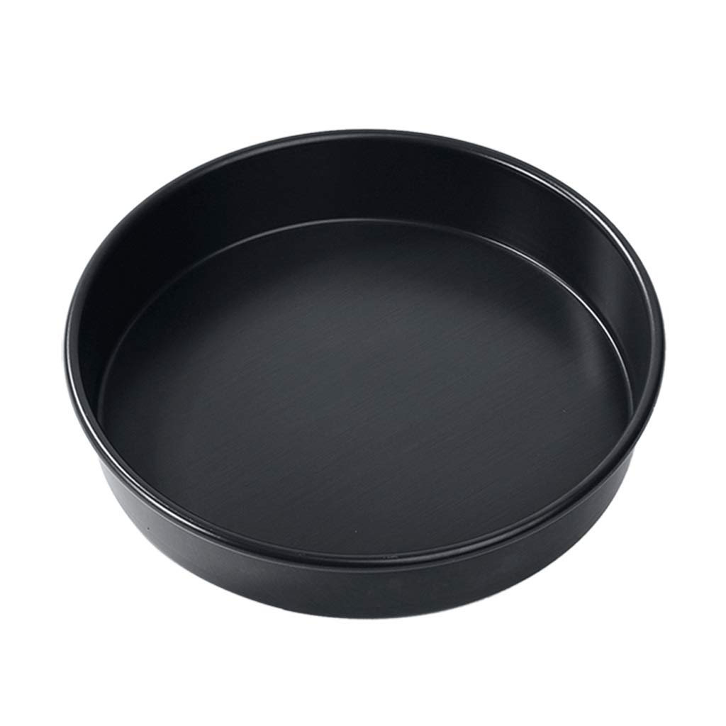 QUNINE Teglia per Pizza Tonda Profonda in Lega di Alluminio, teglia Antiaderente per Torta, teglia per Torta, 6/7/8/10/12 Pollici (Dimensioni: 6 Pollici) (Nero 7 Pollici)