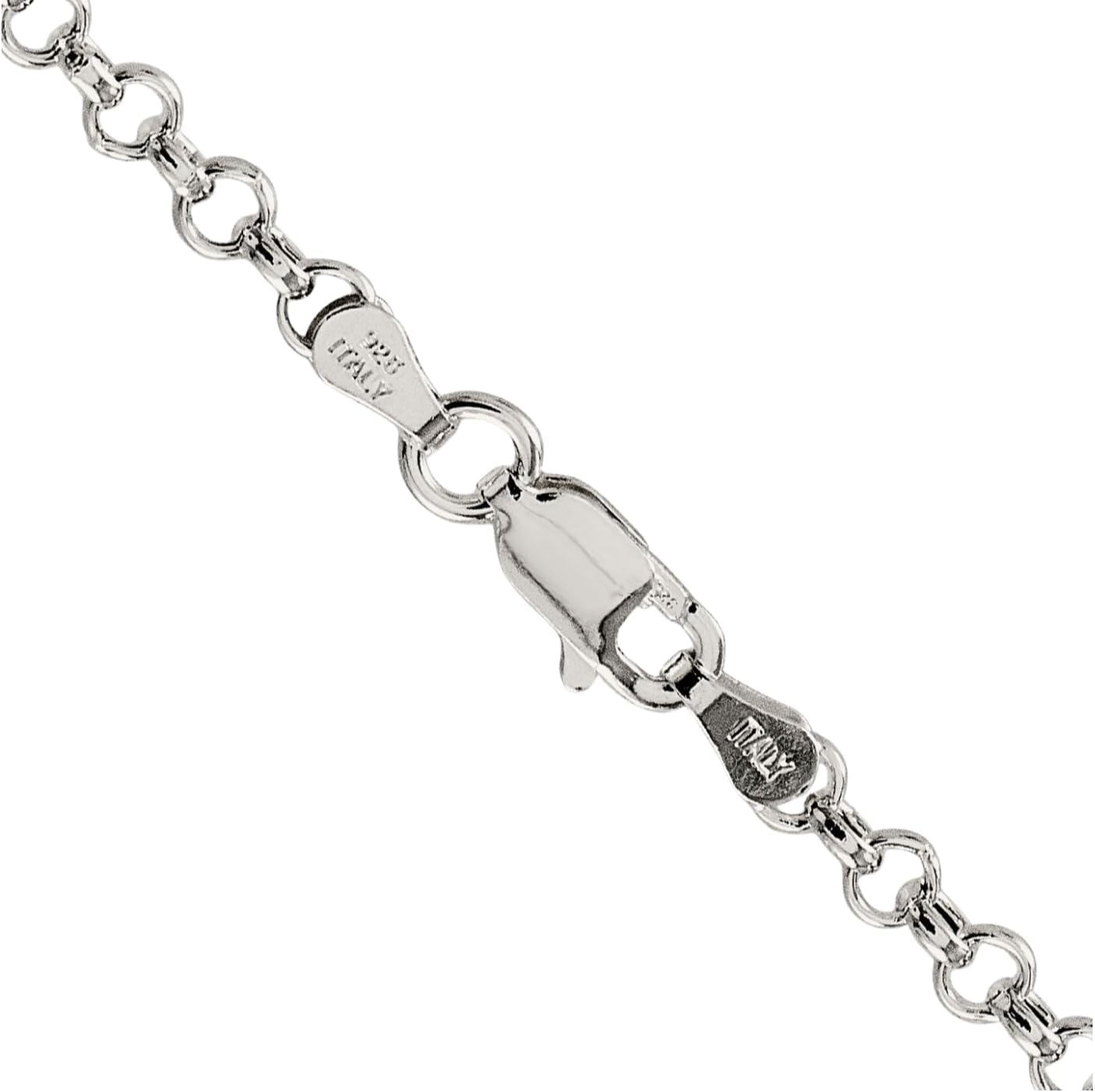 IceCarats 925 Sterling Silver 3mm Rolo Chain Necklace, Polished