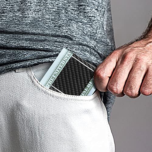 Travelambo Carbon Fiber Money Clip Front Pocket Wallet Minimalist Wallet Slim Wallet Credit Card Holder4