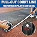 Badminton Boundary Lines - Volleyball Marking Tape | 240x528 Inch Field Training Court Lines for Soccer Basketball Tennis, Durable Lightweight Sport Boundary Gear for Kids Practice Outdoor Play