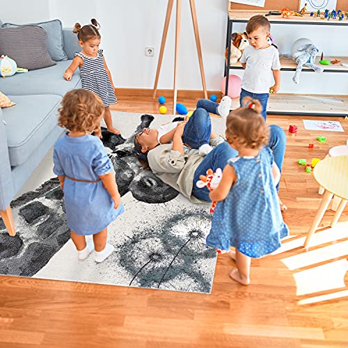 payé Vloerkleed kinderkamer - crème - 80x150cm - giraffe laagpolig tienertapijt slaapkamer woonkamer tapijt - jungle decoratie meisje jongen baby - Afbeelding 8