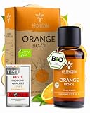 Heldengrün® BIO Orangenöl [100% NATURREIN] Kaltgepresst aus echten Orangen - Orangenöl zum Verzehr - Ätherisches Öl - Duftöl Orange Oil