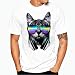 Produktbild Angebote,Neue Deals,Herren T-Shirt Ronamick Männer Glühbirne, Wolf Junge Große Größe Punk Skull Blumen Druck Kurzarm T-Shirt Bluse Tops (Weiß 2, M)