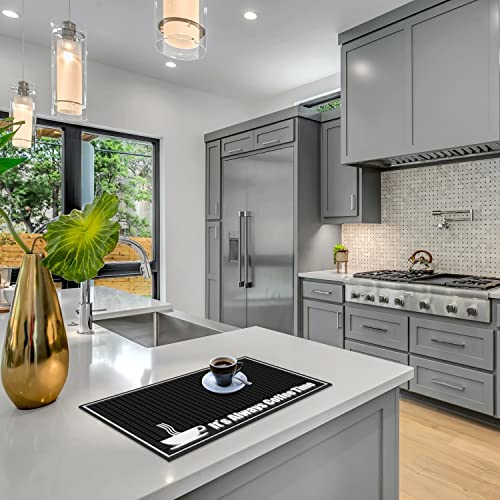 Highball & Chaser Premium Coffee Mat 18In X 12In. 1Cm Thick Durable Kitchen Counter-Coffee Bar Accessories Fit Under Coffee Maker Coffee Pot Espresso Machine Mat #TOP7