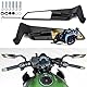 Motorrad-Rückspiegel, verstellbar, um 360 ° drehbar, Stealth-Wind-Seitenspiegel, kompatibel mit Kawasaki Z400 Z650 Z900 Z1000 Duke 125 200 250 390 690 790 1290 usw (8 mm, 10 mm)