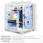Gaming PC Desktop Intel 12th I5-12400F, 6 core 2.5GHz Desktop Computer, GeForce RTX 3050, 32G DDR4 RAM, 1TB NVME SSD, Prebuilt Tower Computer for Gaming, Home and Office (White) - Image 4