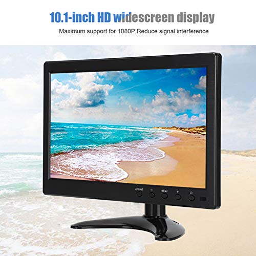 Sxhlseller 10,1-Zoll-HD-1080P-Breitbild-LCD-Monitor, Mehrere Eingänge (HDMI, VGA, BNC, AV), Zwei Lautsprecher, WLED-Hintergrundbeleuchtung, Langlebig (EU-Stecker) – Bild 3