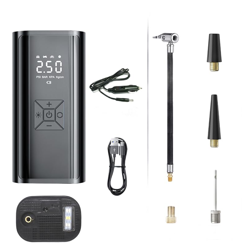 自転車 電動空気入れ バイク 車 コードレス 6000mAh 大容量バッテリー Amazon.co.jp: AAL 自転車 空気入れ 電動 電動空気入れ バイク