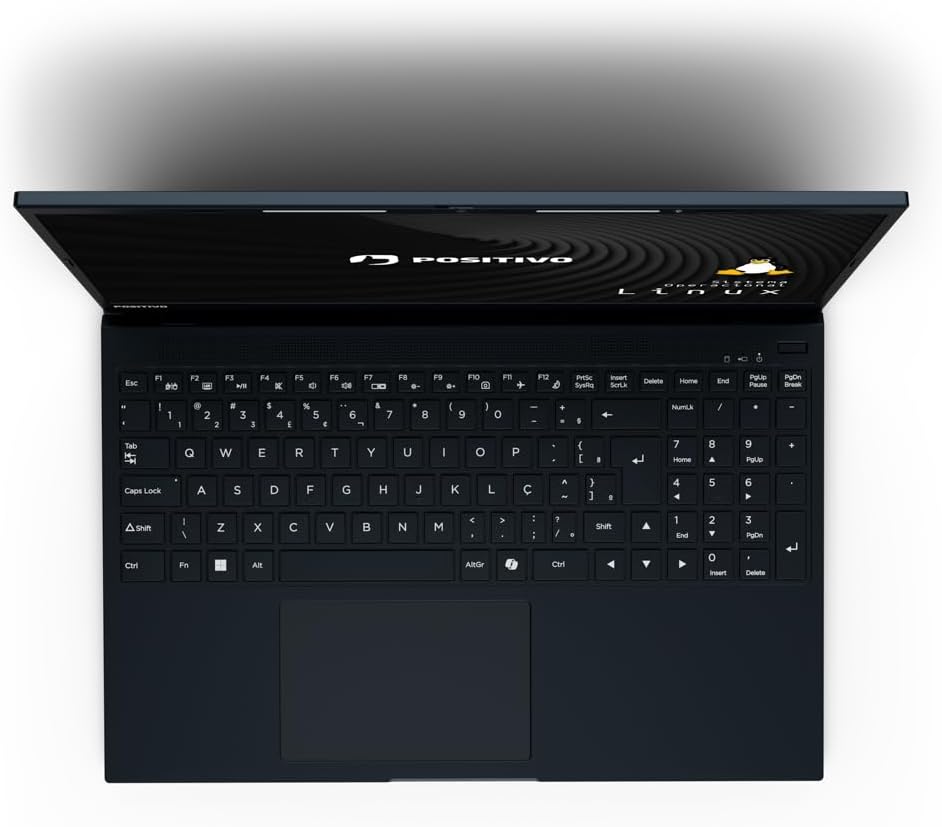 Notebook Positivo Vision R15 Lumina Bar, AMD Ryzen 5 8GB 256GB, Tela 15 polegadas Full HD Antirreflexo, Linux - Preto