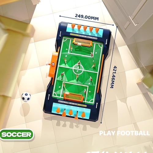 Bkljkf Tischfußball, Tischfußballbrettspiel - Interactive Toys Football Brettspiel,Fußball -Set mit Score Keeper, Bildungsspielzeug Indoor -Sport für Familienabend – Bild 3