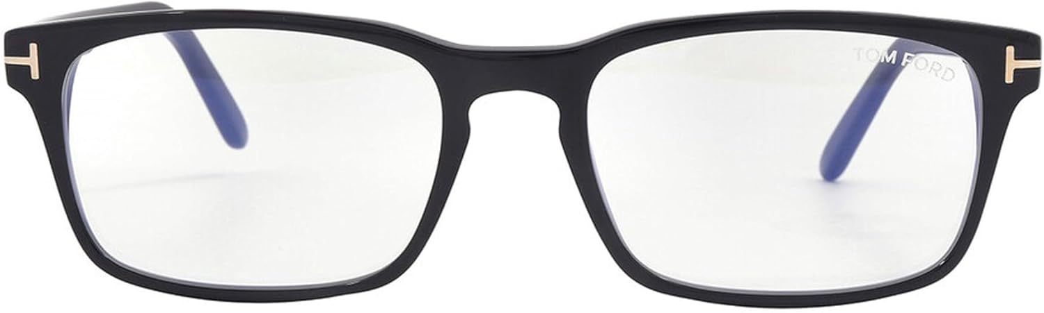 Tom Ford Blue Light Block Rectangular Men's Eyeglasses FT5938-B 001 54, Shiny Black - Image 2
