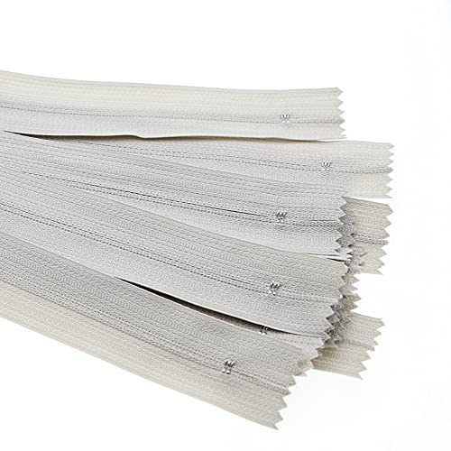 YIGUANXIN 20 PCS #3 14 Inch Gray Nylon Coil Zippers for Sewing