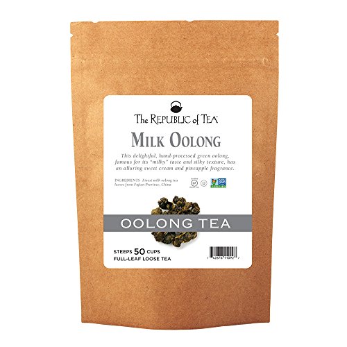 The Republic of Tea Milk Oolong Full-Leaf Loose Tea | 3.5 oz Refill Bag, Steeps 50 Cups, Oolong Tea