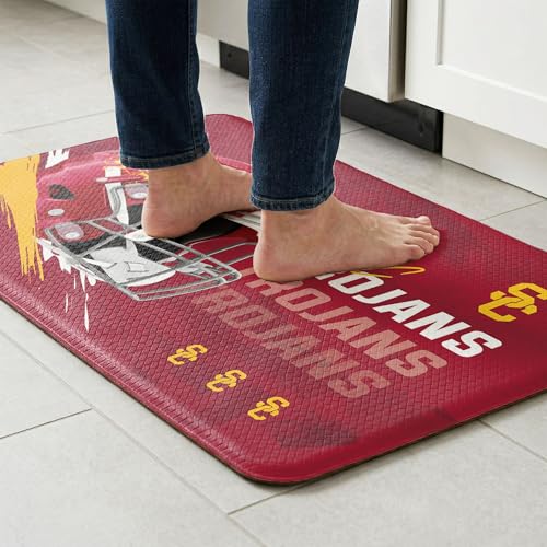 Northwest NCAA USC Trojans Embossed Anti-Fatigue Mat, Cushioned Kitchen Floor Rug, Non-Slip PVC Standing Comfort, 18 x 30 in by Northwest - Used condition - Image 4