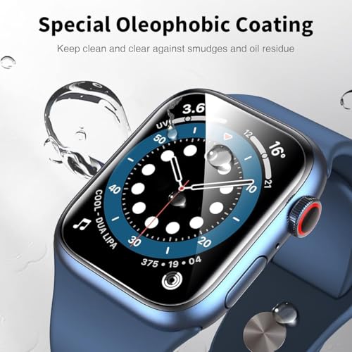 Image of 4youquality Acrylic Screen Guard Protector for Apple Watch 42mm (Series 10 / Series 11) | Edge-to-Edge Full Screen Coverage | Transparent | Easy Installation Kit | Pack of 2