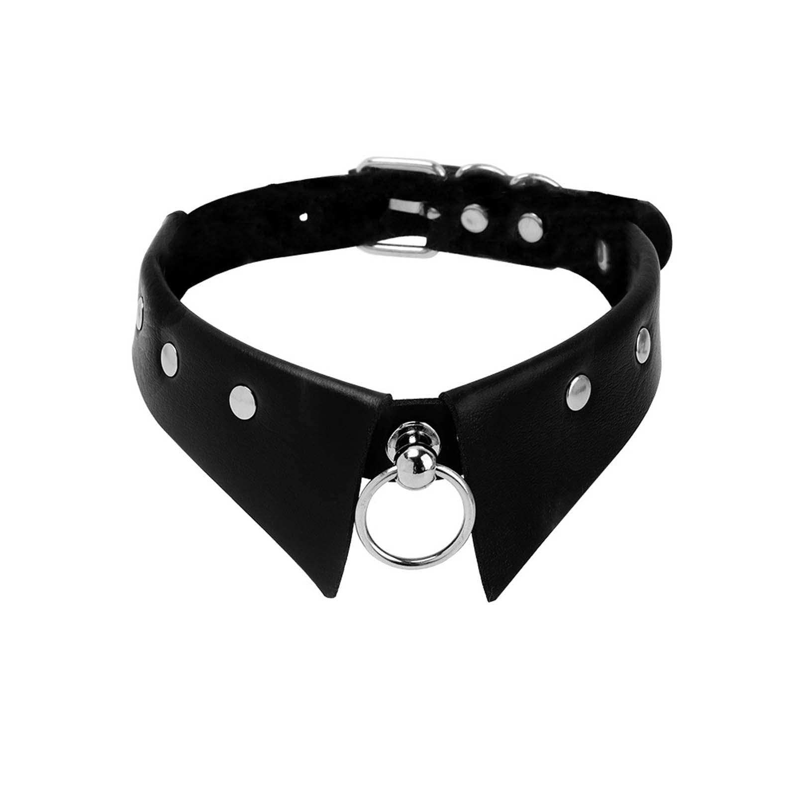 TIDOOGoth Black Choker Collar Necklace Cute Leather Chokers Sexy Butterfly Moth Pendant Chocker Punk Spiked Choker Lolita Maid Cat Set for Women