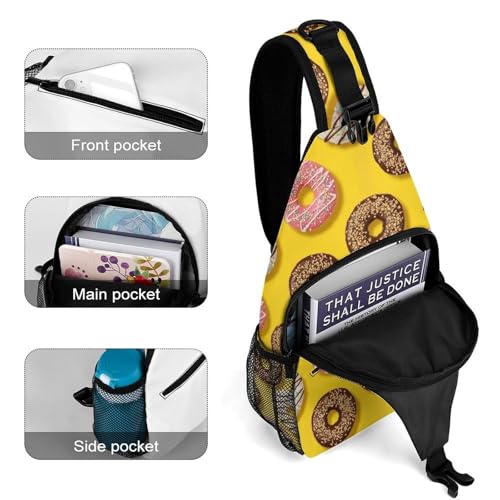 Fashion Sling Backpack Doughnut Donut Women, Cute Adjustable Shoulder Pack Travel Shopping Casual Outings4