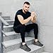 HEEZ Mens Slip On Fashion Sneakers Walking Shoes for Men Comfortable Breathable Casual Running ShoesBlack Size 11.5 Dark Grey