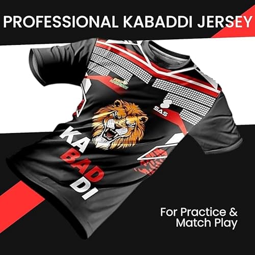 Image of Kabaddi Jersey for Boys & Men | Quick-Dry Stretchable Sports T-Shirt for Practice & Match Wear | Lightweight Durable & Breathable Fabric | Vibrant Team Colors