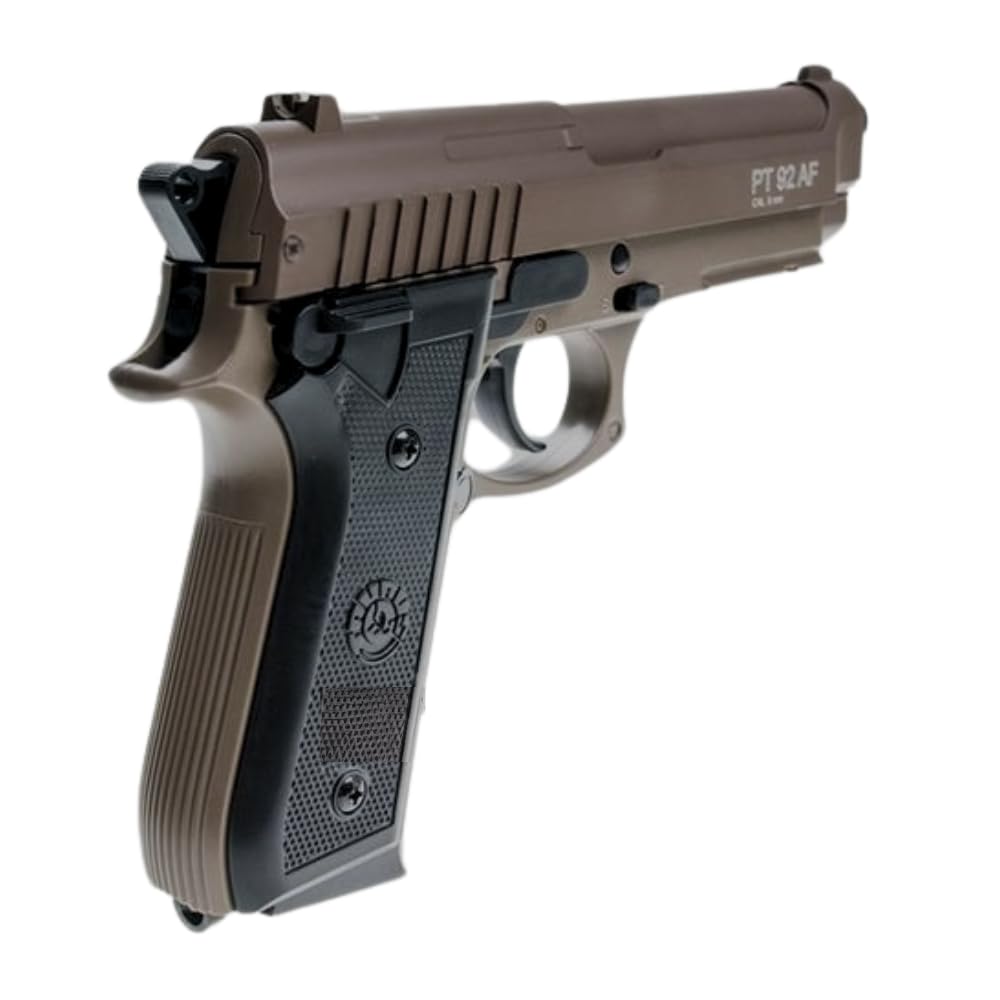Pistola Softair PT92 a Molla Calibro 6 mm (Tan) con pallini