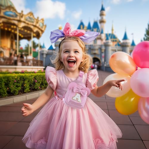 Image of YOOLIFE Birthday Gifts for Kids Girls, Initial Sling Bag Purse for Girl Kid | 2 3 4 5 6 7 Year Old Girl Birthday Gift, Gifts for Kids Girls, Initial Crossbody Bag, Purses for Toddler, Gifts for Toddler