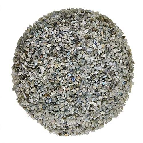 Image of Natural Labradorite Chips Stone for Vastu 1 kg Grey Tumbled Gemstones Reiki Healing Crystal