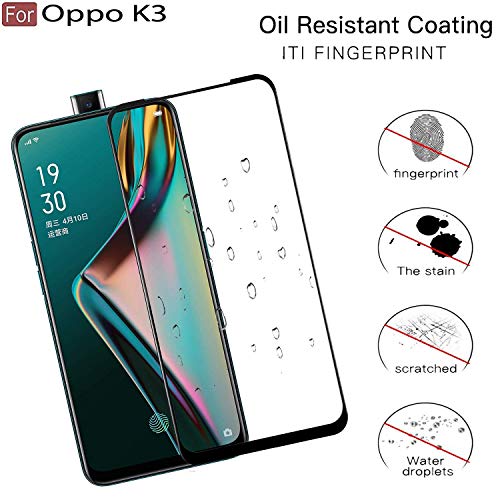 Image of Screen Protector for Oppo K3 (Black) Tempered Glass Edge-to-Edge 6D Screen Guard With Installation Kit