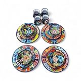 16-Piece Talavera Dinnerware Set | Hand-Painted Mexican Pottery with 4 Large 11.5” Plates, 4 Small 8” Plates, 4 Bowls, and 4 Mugs | Unique, Artisan-Made Ceramic Dish Set