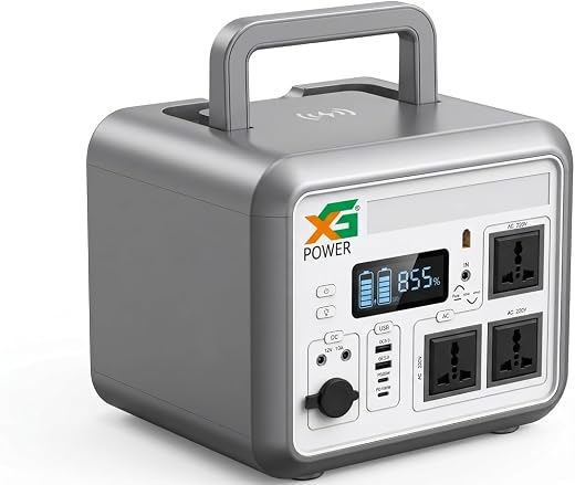 Portable Power Station | 1152Wh LiFePO4 Battery | Solar Compatible | Wireless Charging | LED Light | Ready for Home, Campi...