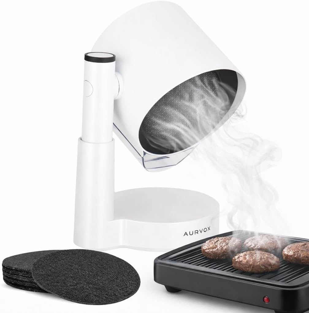 Portable Range Hood – Ductless Kitchen Exhaust Fan with Activated Carbon Filter, Adjustable Height, Low-Noise Smoke Control for Apartments & Indoor BBQ