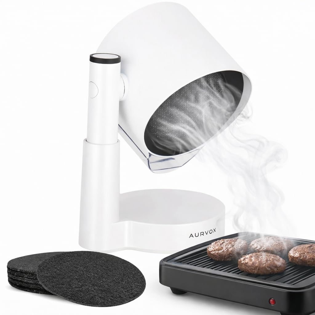 Portable Range Hood – Ductless Kitchen Exhaust Fan with Activated Carbon Filter, Adjustable Height, Low-Noise Smoke Control for Apartments & Indoor BBQ