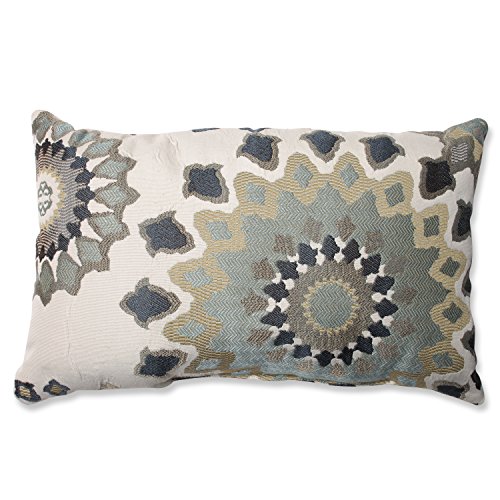 Pillow Perfect 560021 Perfect Marais Rectangular Throw Pillow,Blue