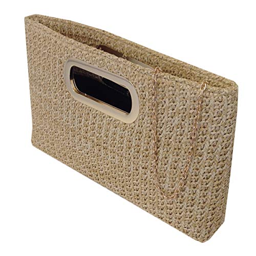 Image of Top Handle Straw Clutch