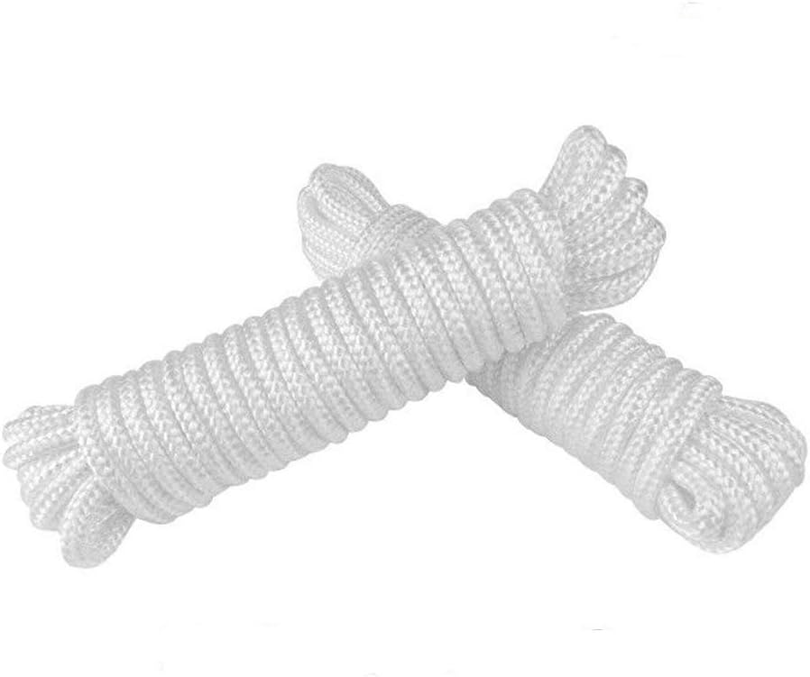 6MM(1/4inch) Nylon Braided Rope,25 Foot Multi-Purpose Rope,Diamond Braid Utility Rope Twine for Pull, Swing,Knot,Garden,Farm, Home,Indoor and Outdoor(2 Pack)