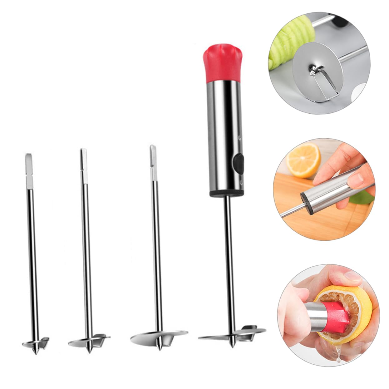Genérico Conjunto De Herramientas De Descorazonador De Frutas Y Verduras Descorazonador De Cerezas De Frutas De Kit De De as Removedor De Núcleo De