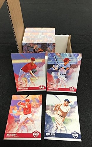 2018 Panini Diamond Kings Complete Hand Collated Baseball Base Set of 100 Cards. Includes Babe Ruth, Honus Wagner, Lou Gehrig, Mickey Mantle, Ted Williams, Joe DiMaggio, Roberto Clemente, Ernie Banks, Jackie Robinson, Joe Jackson, Ty Cobb, Alex Bregm