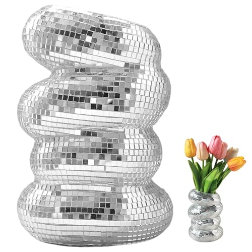 Vase Boule Disco argenté pour sublimer vos centres de table - 2