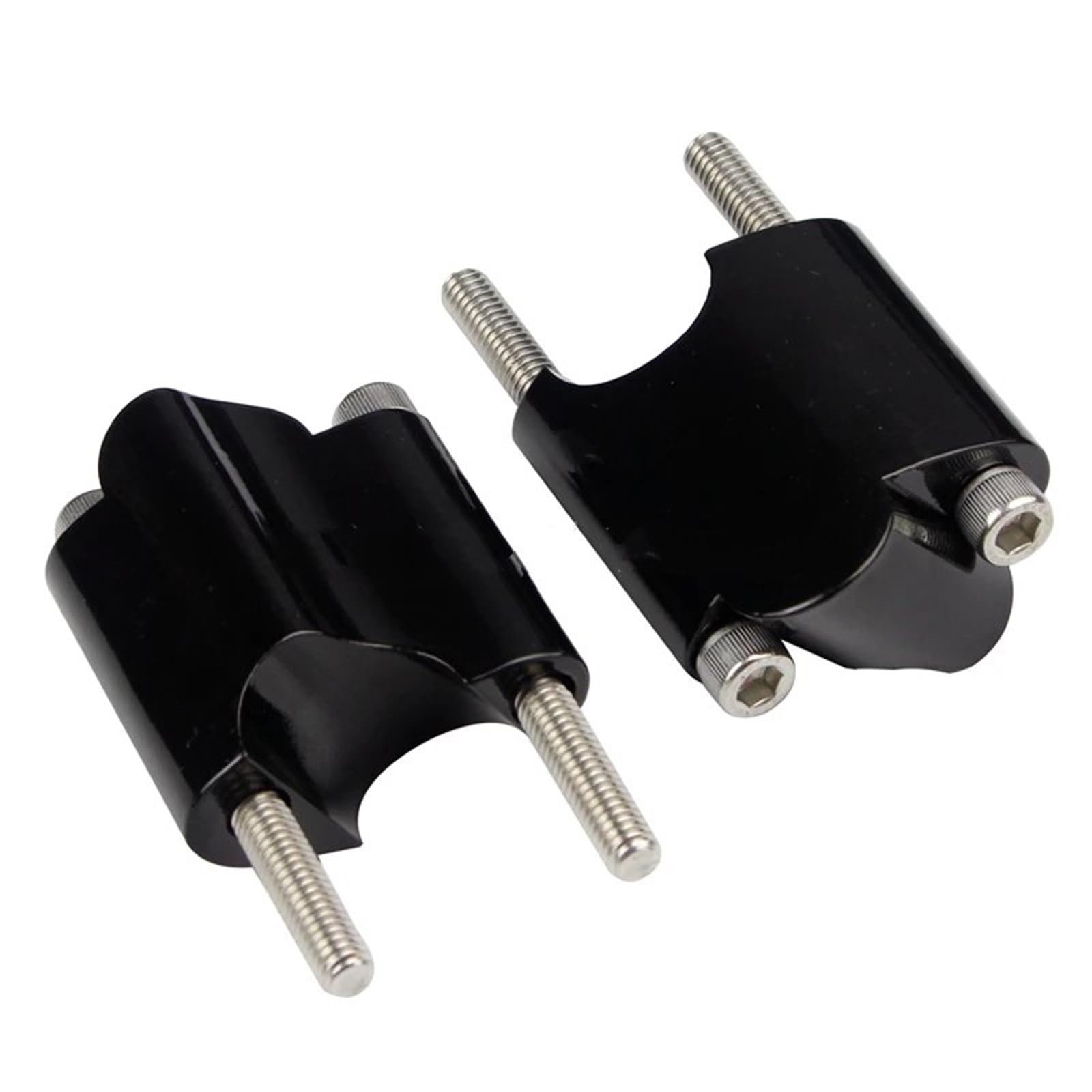 Elevador De Manillar Para Sportster para XL 1200X Forty-Eight 48 10-22 25mm barras motocicleta 2 "elevador de manillar manillar barra elevador bloque de extensión Manija Barra Elevadora (Color : Negr