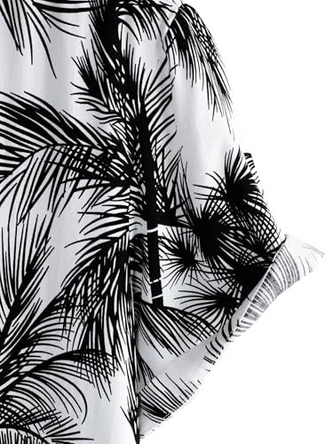 Image of JOTOOK Mens Hawaiian Shirt Short Sleeve Button Down Tropical Shirts Casual Floral Summer Beach Shirt
