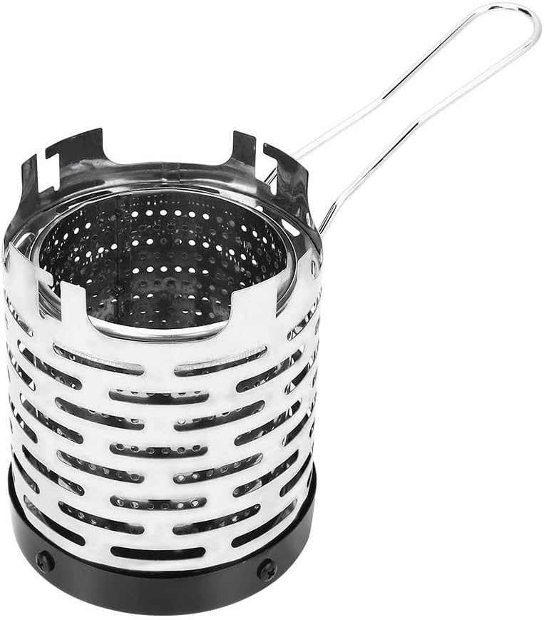 Mini Heater, Camping Stove - Portable Stainless Steel Heater with Handle and Storage Bag for Camping Tent