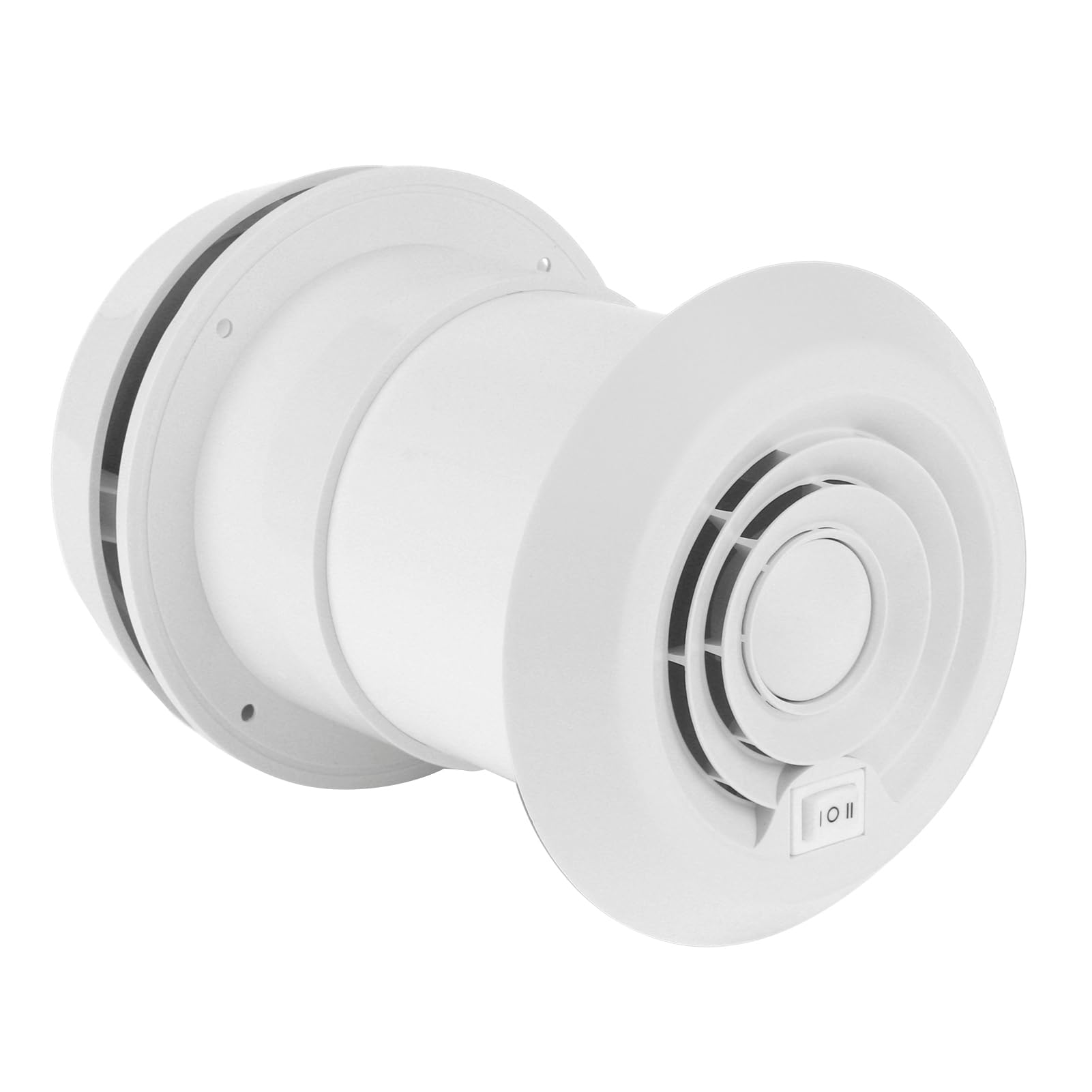 Jiawu Extractor de Aire, 12 V 200 CFM Fuerte Viento Silencioso Funcionamiento RV Ventilador, Ventilador Silencioso con Filtro a Prueba de Polvo a Prueba de Insectos para RV Barco Hogar Baño Cocina