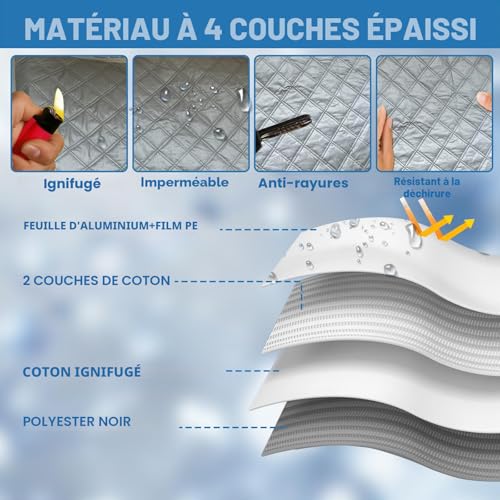 Couverture de pare-brise pour Ford Transit Custom pare-soleil hiver magnétique - 4