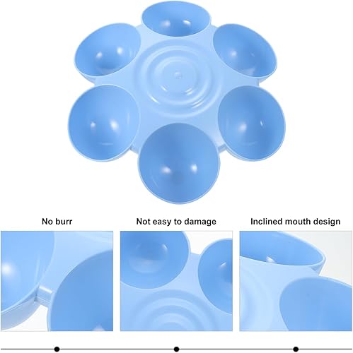 Vista 16 de Flower Shaped Pet Feeding Bowl Plastic Cat Feeder Multi-Pet Food Dish Easy to Clean Durable Water and Food Bowl