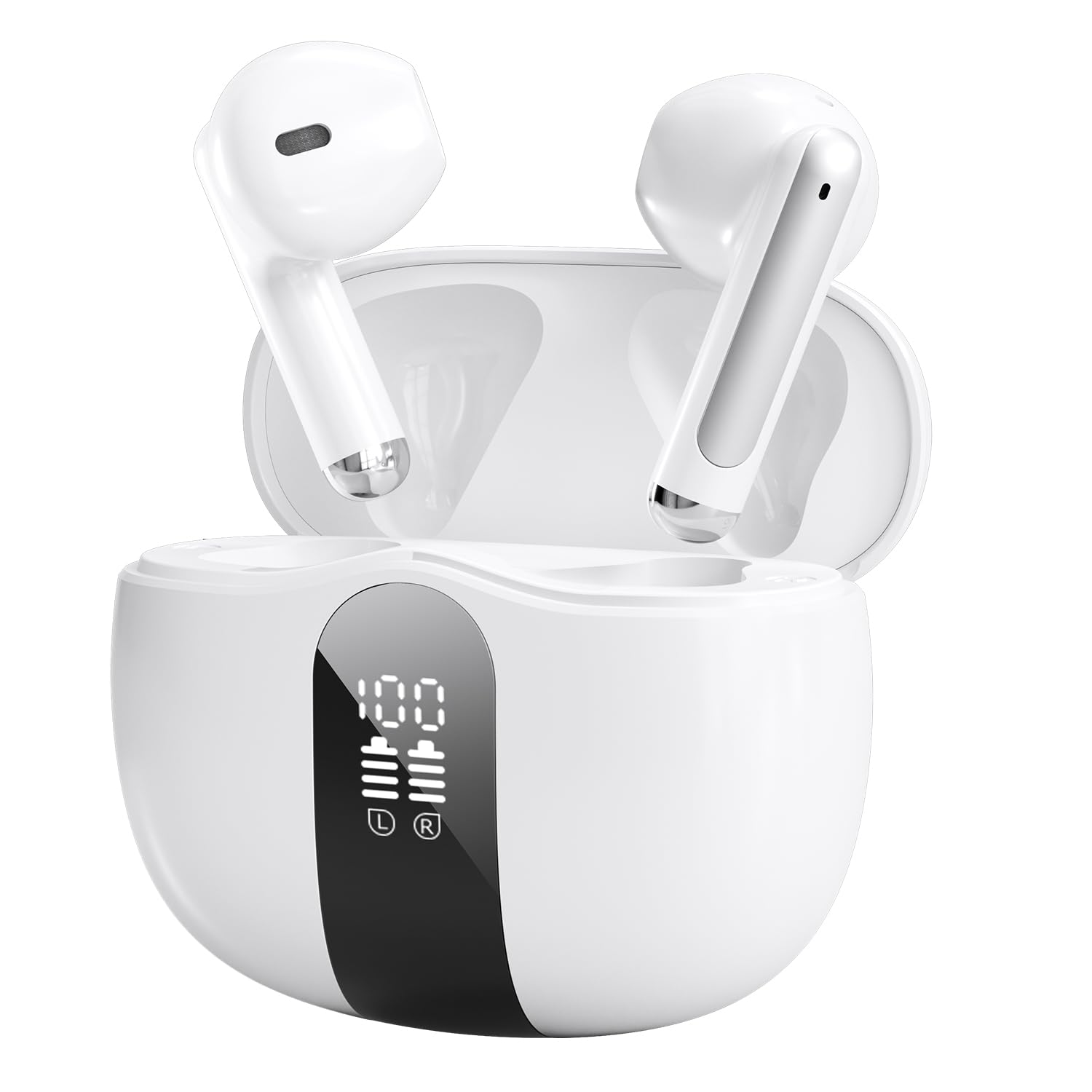 【ハイエンド 、鮮明なサウンド 深邃な低音】ワイヤレスイヤホン Bluetooth イヤホン Bluetooth5.4 hi-fi音質 AAC ダブルマイクENCノイズキャンセリング CVC8.0ハンズフリー通話 ブルートゥース 軽量 iPhoneやAndroid対応 ビジネス、ウェブ会議、通勤通学 日本語音声